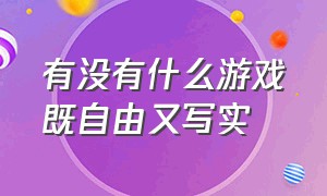 有没有什么游戏既自由又写实