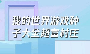 我的世界游戏种子大全超富村庄