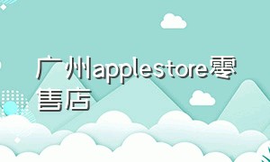 广州applestore零售店