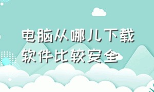 电脑从哪儿下载软件比较安全