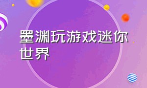 墨渊玩游戏迷你世界