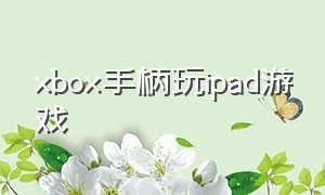 xbox手柄玩ipad游戏