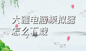 大疆电脑模拟器怎么下载