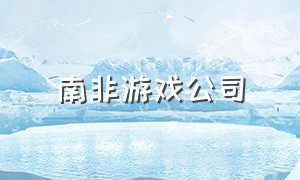 南非游戏公司