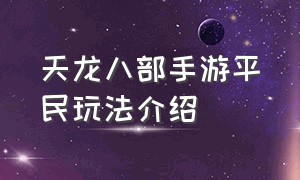 天龙八部手游平民玩法介绍（天龙八部手游官网）