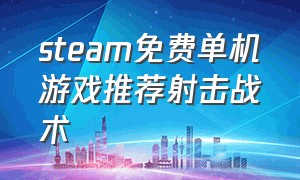 steam免费单机游戏推荐射击战术