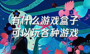 有什么游戏盒子可以玩各种游戏（哪个游戏盒子可以免费玩大型游戏）