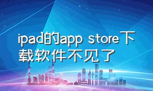 ipad的app store下载软件不见了