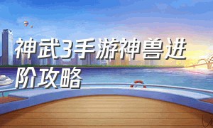 神武3手游神兽进阶攻略（神武3手游平民怎么搞神兽）