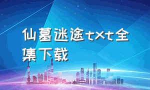 仙墓迷途txt全集下载