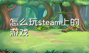 怎么玩STEAM上的游戏