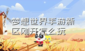 梦想世界手游新区刚开怎么玩