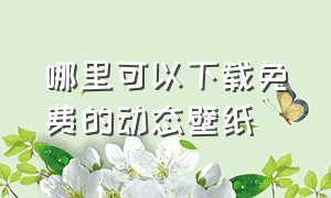 哪里可以下载免费的动态壁纸