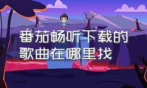 番茄畅听下载的歌曲在哪里找