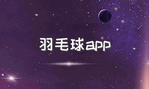 羽毛球app