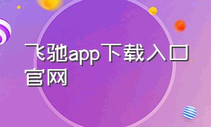 飞驰app下载入口官网