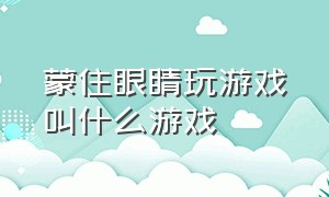 蒙住眼睛玩游戏叫什么游戏