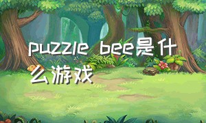 puzzle bee是什么游戏（puzzle游戏适合孩子玩吗）
