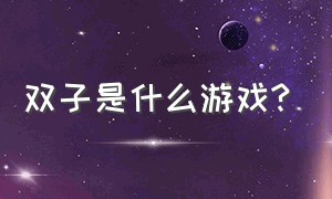 双子是什么游戏?