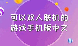 可以双人联机的游戏手机版中文