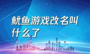 鱿鱼游戏改名叫什么了