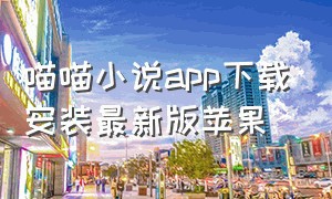 喵喵小说app下载安装最新版苹果（喵喵阅读app下载安装）