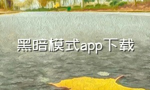 黑暗模式app下载