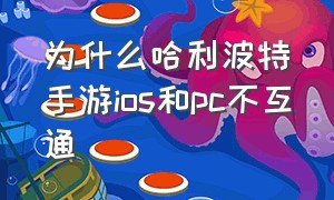 为什么哈利波特手游ios和pc不互通