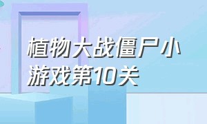 植物大战僵尸小游戏第10关（植物大战僵尸小游戏版本）