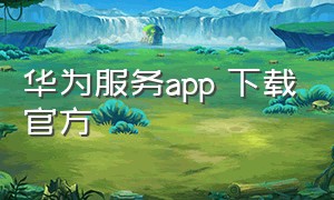 华为服务app 下载官方