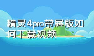 精灵4pro带屏版如何下载视频