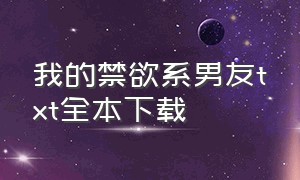 我的禁欲系男友txt全本下载