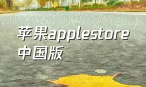 苹果applestore中国版