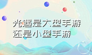 光遇是大型手游还是小型手游