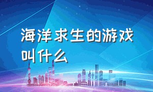 海洋求生的游戏叫什么