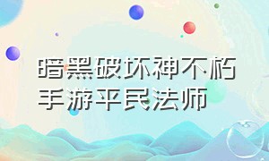 暗黑破坏神不朽手游平民法师