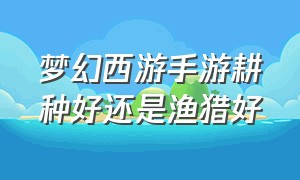 梦幻西游手游耕种好还是渔猎好