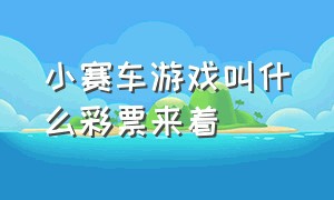 小赛车游戏叫什么彩票来着