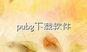 pubg下载软件