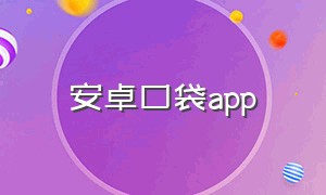 安卓口袋app（安卓口袋存量app）