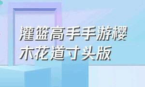 灌篮高手手游樱木花道寸头版