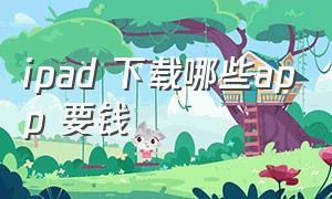 ipad 下载哪些app 要钱（ipad下载哪些软件要钱）