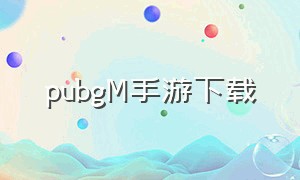 pubgm手游下载