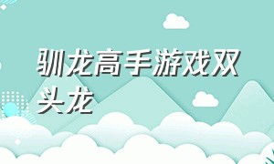 驯龙高手游戏双头龙（驯龙高手游戏双头龙怎么玩）