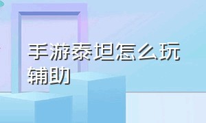 手游泰坦怎么玩辅助（手游泰坦辅助出装）