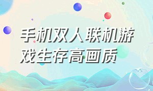 手机双人联机游戏生存高画质