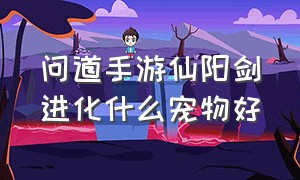 问道手游仙阳剑进化什么宠物好