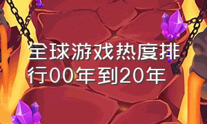 全球游戏热度排行00年到20年