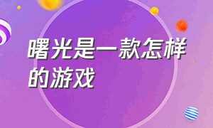 曙光是一款怎样的游戏（曙光游戏介绍视频）