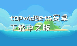 topwidgets安卓下载中文版
